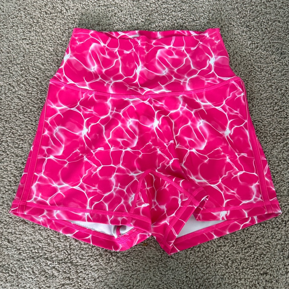 BuffBunny Pink Patterned Athletic Shorts